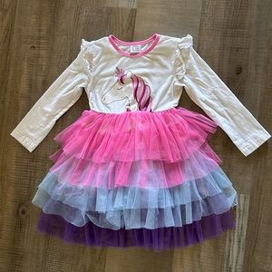 Toddler Unicorn Dress with tulle skirt